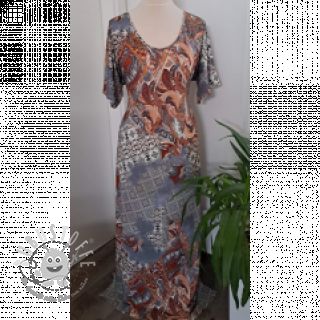 Jersey VISCOSE LYCRA Ditile patchwork red digital print