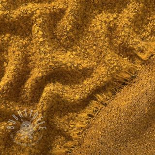 Strickstoff Bouclette ochre