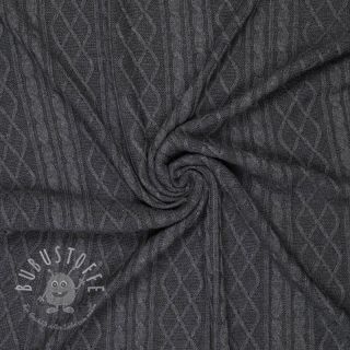 Strickstoff Jacquard CHAIN dark grey