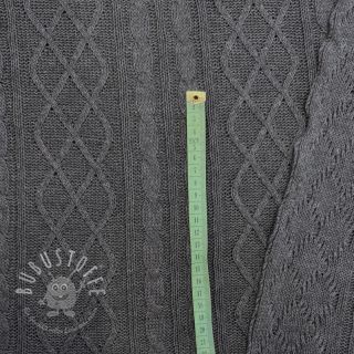 Strickstoff Jacquard CHAIN dark grey