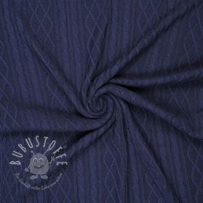 Strickstoff Jacquard CHAIN navy