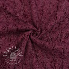 Strickstoff Jacquard CABLE bordeaux