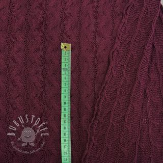 Strickstoff Jacquard CABLE bordeaux