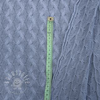 Strickstoff Jacquard CABLE blue