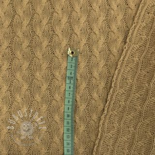 Strickstoff Jacquard CABLE light brown