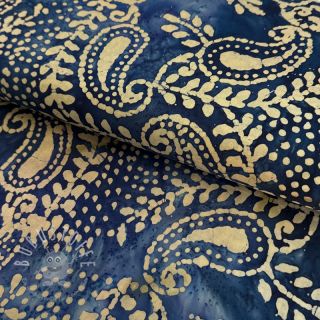 Baumwollstoff VOILE BATIK NEW design B dark cobalt