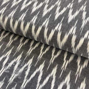 Baumwollstoff IKAT grey design A