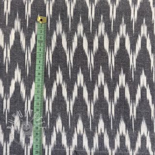 Baumwollstoff IKAT grey design A