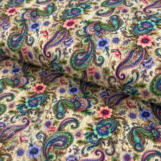 Jersey Paisley woody design B digital print