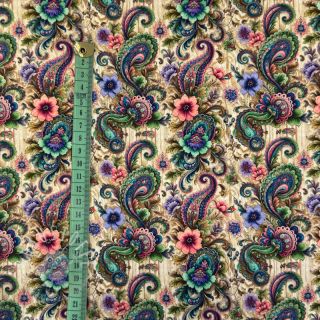 Jersey Paisley woody design B digital print