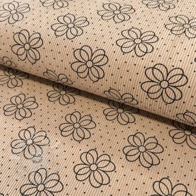 Cord STRETCH Circle flower beige