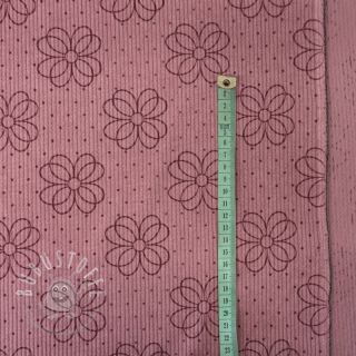 Cord STRETCH Circle flower old pink