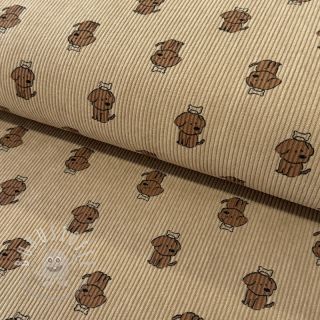 Cord STRETCH Dog beige