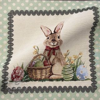 Dekostoff GOBELIN PREMIUM Easter Bunny Eggs PANEL