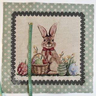 Dekostoff GOBELIN PREMIUM Easter Bunny Eggs PANEL