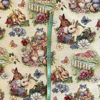 Dekostoff GOBELIN PREMIUM Blossom Bunny Garden