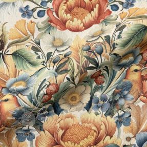 Dekostoff premium Linenlook Bloom Fruit Paradise digital print