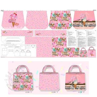 Dekostoff KIDS BAG Pink dinner panel