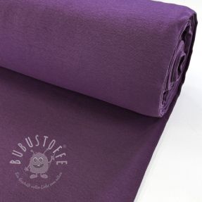 Baumwoll Bündchenstoff glatt PREMIUM italian plum