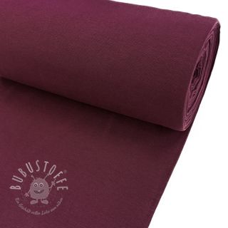 Baumwoll Bündchenstoff glatt PREMIUM bordeaux