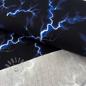 Sweatstoff Lightning black digital print