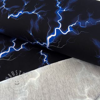 Sweatstoff Lightning black digital print