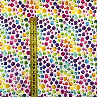 Sweatstoff Rainbows DOTS digital print