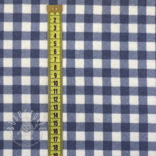 Baumwollstoff FLANNEL Check blue