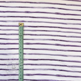 Sweatstoff Wavy stripes violet digital print