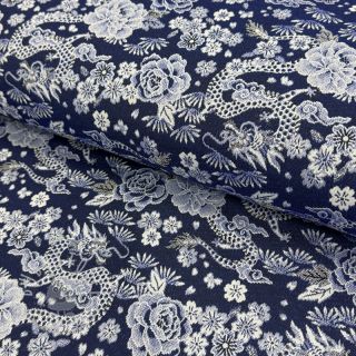 Dekostoff jacquard Draco indigo