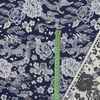 Dekostoff jacquard Draco indigo