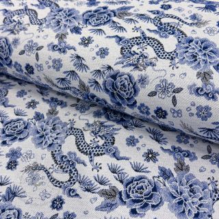 Dekostoff jacquard Draco blue