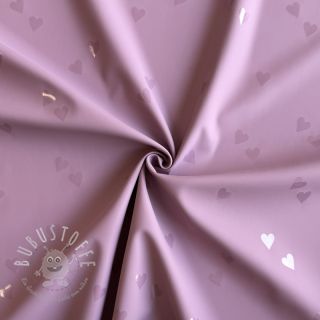 Regenmantel Stoff Hearts purple