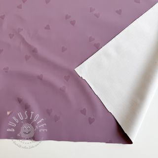 Regenmantel Stoff Hearts purple