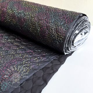 Steppstoffe FOIL SPANGLES black multi